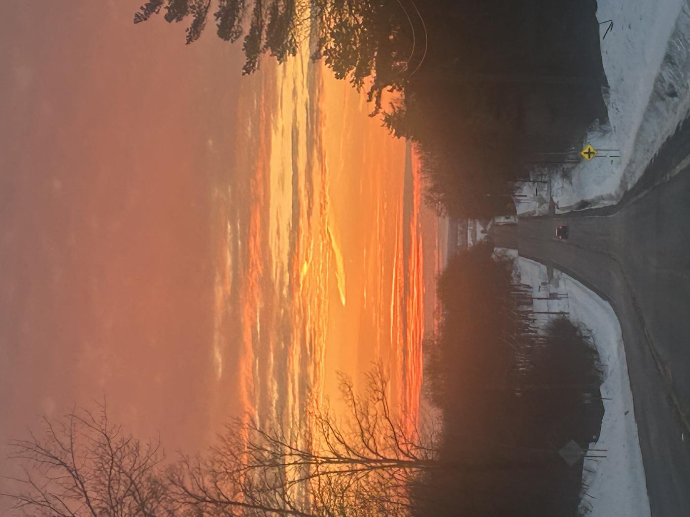 Deep orange sunset